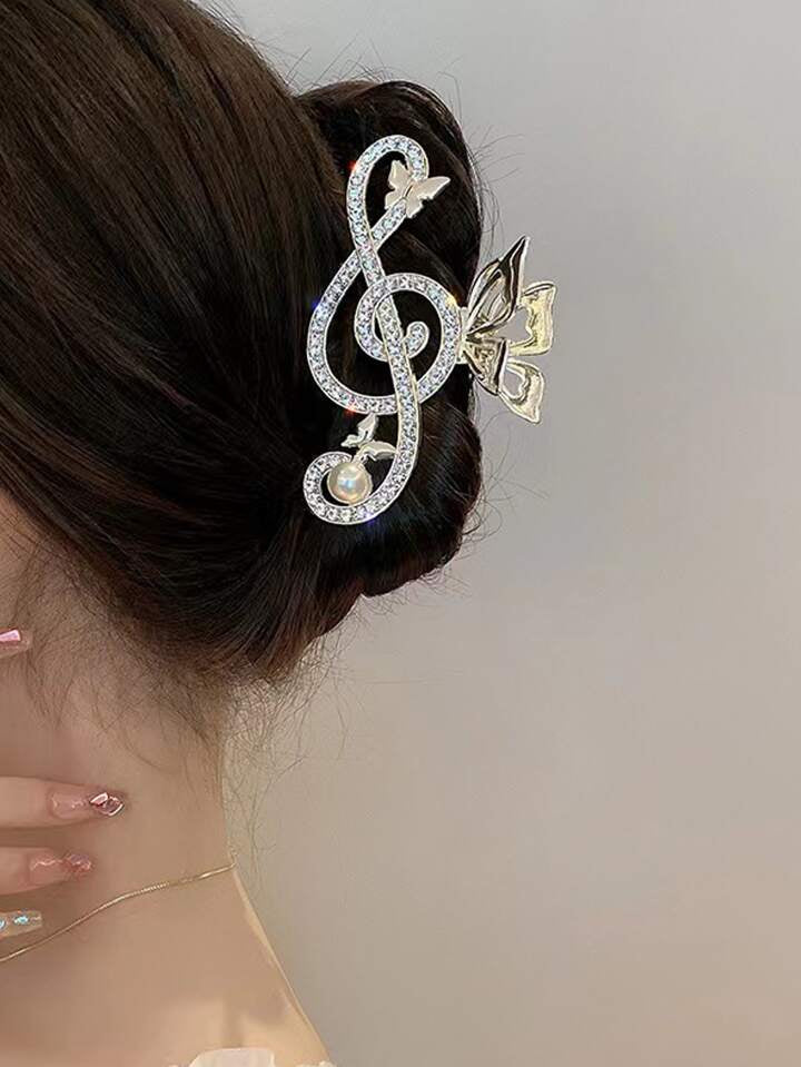 Musical Notes & Diamond Hair Claw
