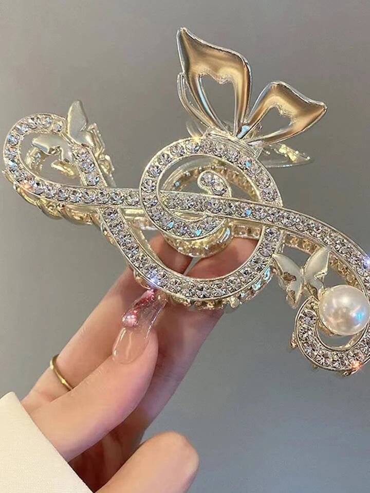 Musical Notes & Diamond Hair Claw