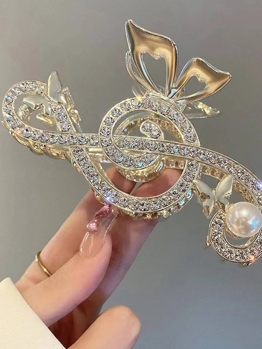 Musical Notes & Diamond Hair Claw