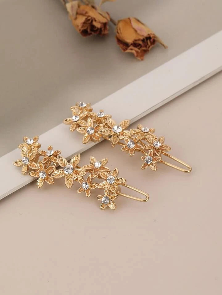 2pcs Rhinestone Hair Clip