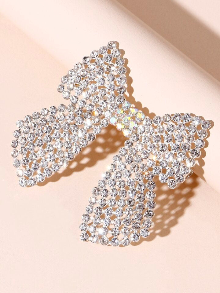 Rhinestone Bow Hair Clip