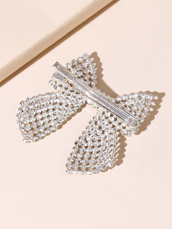 Rhinestone Bow Hair Clip